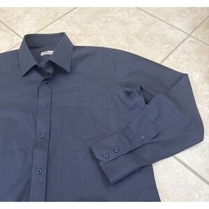 L&K BESPOKE Taylor Hand Cut Handmade Dress Shirt Button Up Blue Sz XL/2X? Career